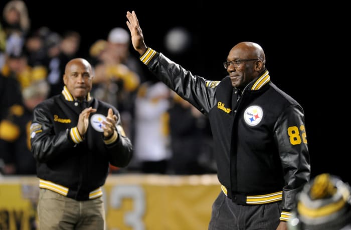 Steelers Hall of Fame wide receivers Lynn Swann (left) and John Stallworth were among the most dynamic receiving duos in NFL history.
